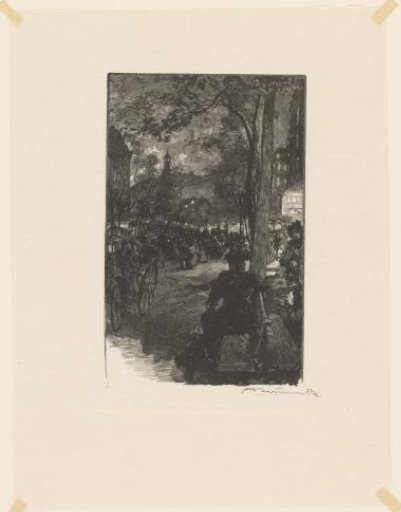 View of the Boulevard Montmartre in Paris