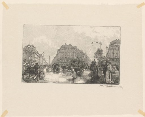 View of the Place de l'Opera in Paris