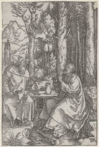 Saint Anthony Visiting Paul the Hermit in the Wilderness