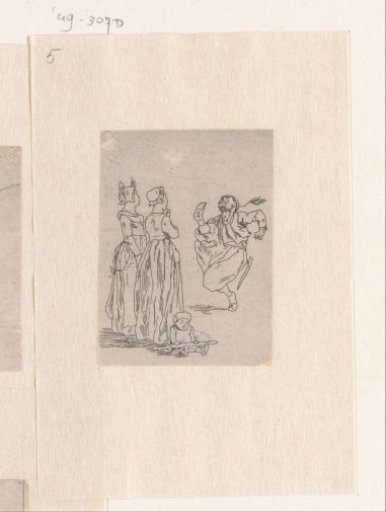 Zouave, Two Women and a Child