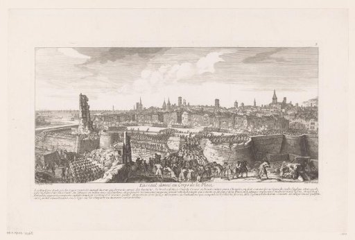 City View with an Army Breaking In Along Destroyed Defensive Works