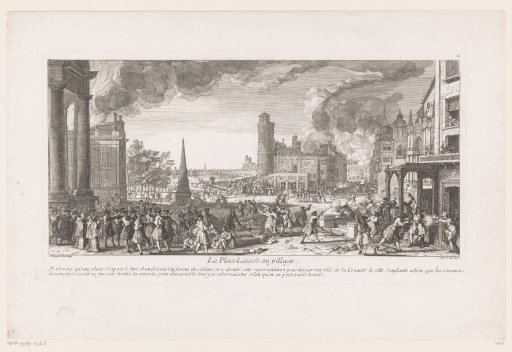 View of a City Being Plundered by Soldiers