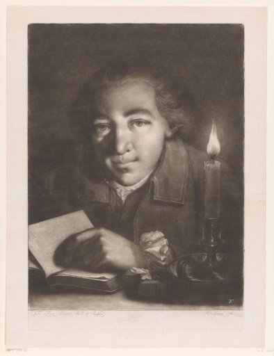 Self-Portrait Reading by Candlelight