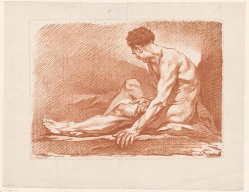 Study of a seated man