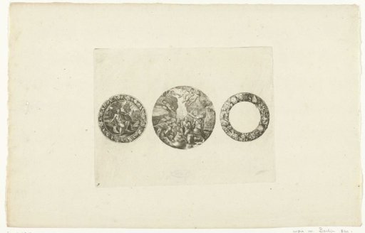 Clock case, medallion and rim with flowers