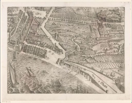 Detail of a View of Naples in Bird's-Eye Perspective