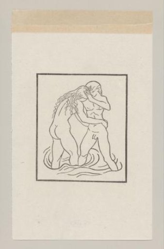 Daphnis and Chloe wash themselves in the nymph's grotto
