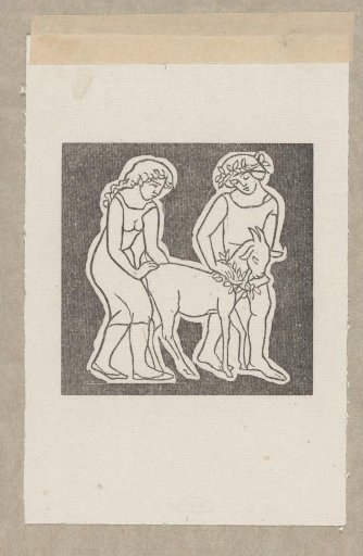 Daphnis leads a goat as an offering to Pan