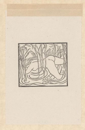 Syrinx throws herself into the reeds while fleeing from Pan