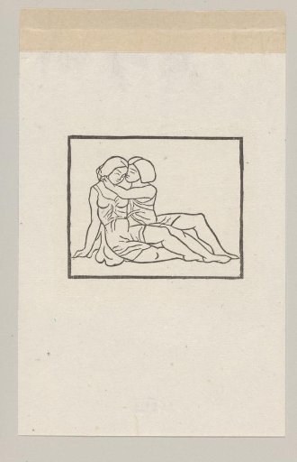 Daphnis and Chloe embrace and kiss each other