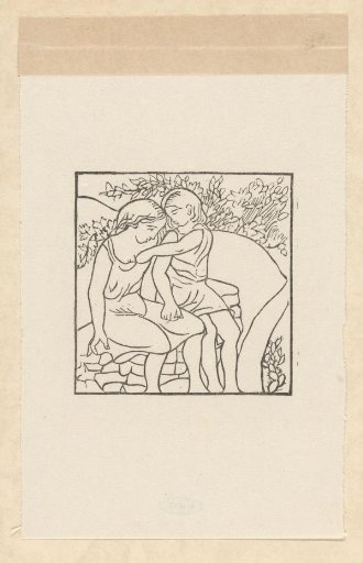 Daphnis puts the apple between the breasts of Chloë