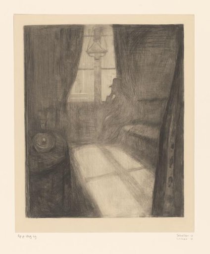 Man seated by the window in an interior