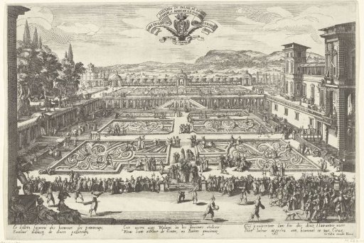 View of the gardens at the ducal palace in Nancy