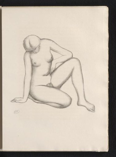 Seated nude woman