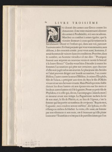 Initial J with a seated nude woman
