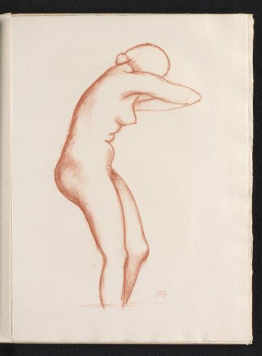 Standing nude woman, seen from behind