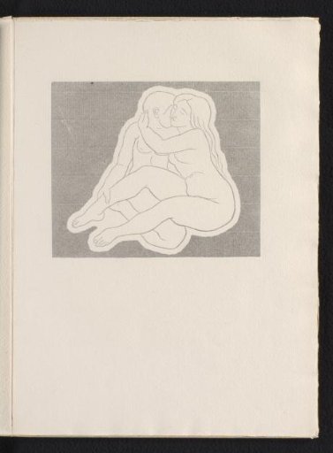 Seated nude couple