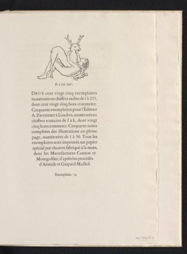 Recumbent nude man with a stag