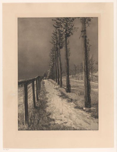 Country road in the rain