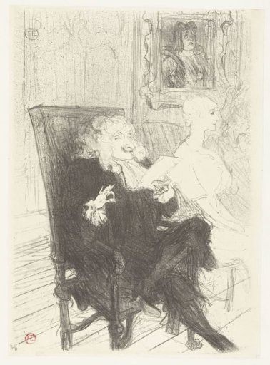 Actors Jules Charles Truffier and Marguerite Moreno in the play Les femmes savantes
