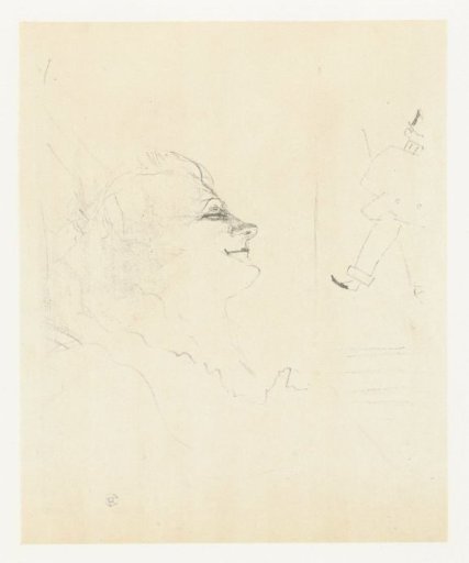 Portrait of actress Yvette Guilbert in Pessima