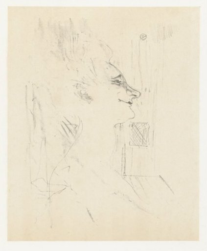 Portrait of actress Yvette Guilbert in Soularde
