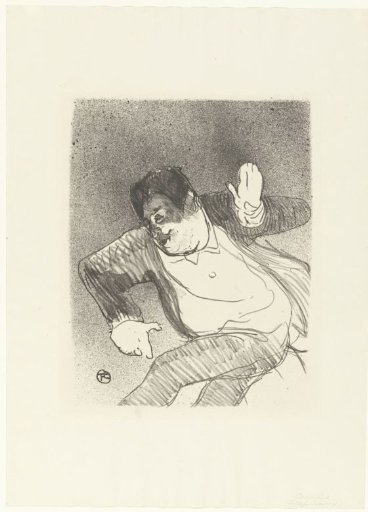 Portrait of comedian Caudieux dancing in Petit Casino
