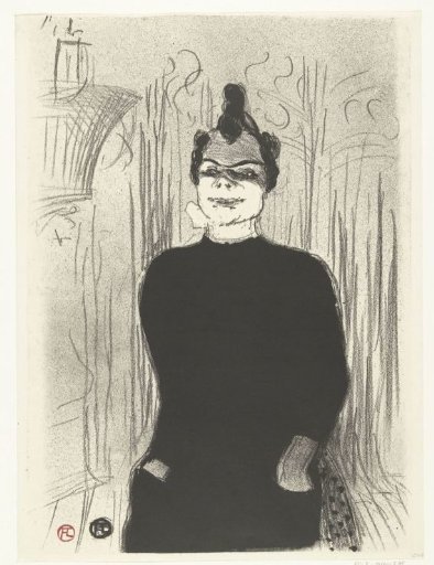 Portrait of Nicolle during a performance in the music theatre Gaieté Rochechouart