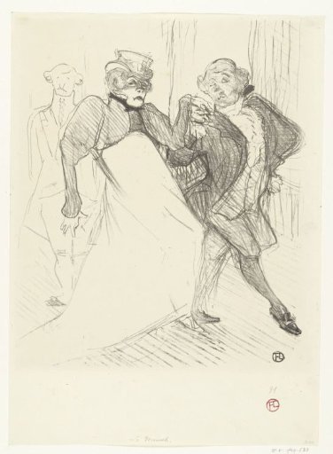 Portrait of actors Gabrielle Rejane and Felix Galipaux in the play Madame Sans-Gêne