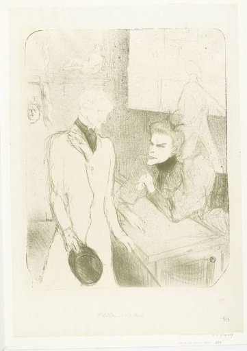 Portrait of actress Marthe Brandès and actor Charles le Bargy in the play Les Cabotins