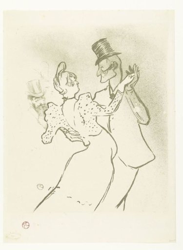 The Dancer La Goulue and Valentin Le Désossé Dancing in the Moulin Rouge