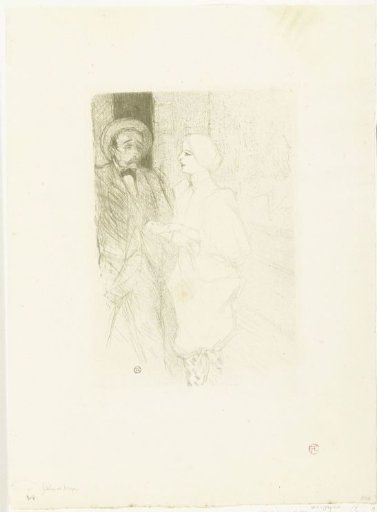 Portrait of actors Léonie Yahne and Henri Mayer in play L'Age difficile