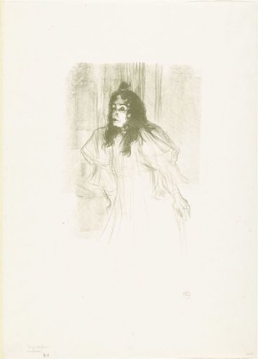 Portrait of the Singer May Belfort with Loose Hanging Hair