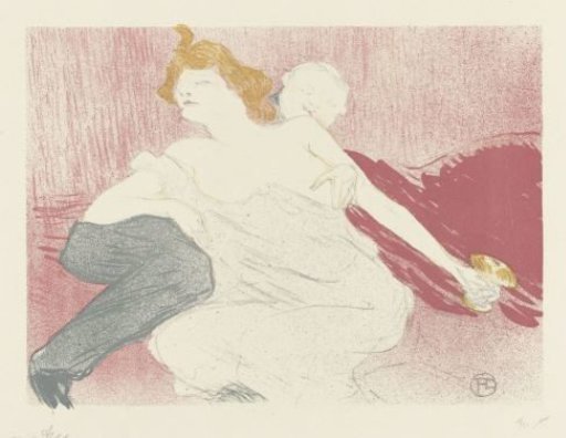 Design for catalogue cover with reclining man and half-naked woman