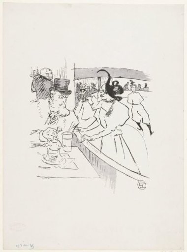 Elegant women and men skating on an indoor ice rink, watched by a crowd.