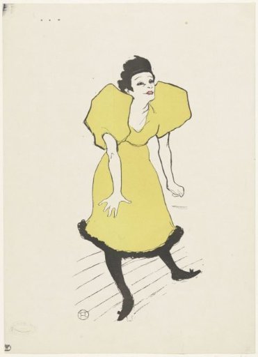 Portrait of the comedienne Polaire on stage