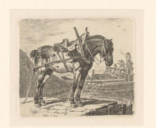 Horse with harness