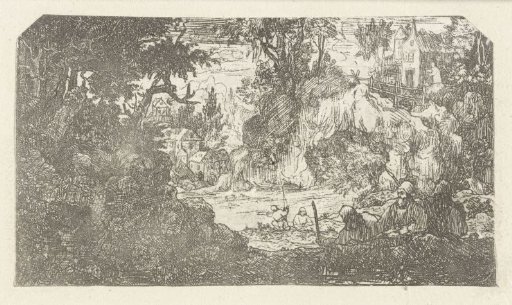 Landscape with Resting Travelers