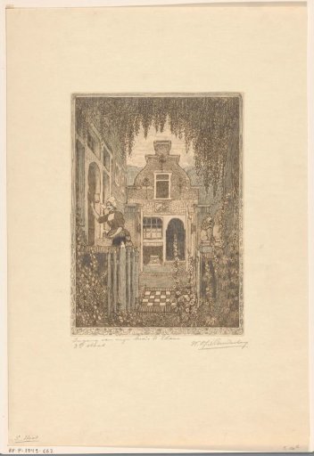 Woman in Traditional Dress Knocking on a Front Door in Edam