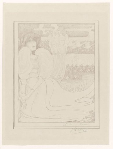 Allegorical Representation with Three Women in a Garden