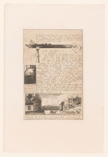 Letter on etching techniques with illustration of heating the etching plate