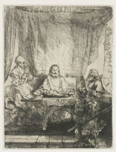 Christ at Emmaus: the larger plate