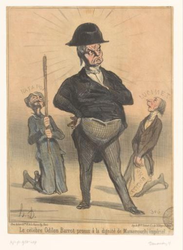 Caricature of Odilon Barrot as the Imperial Mamamouchi