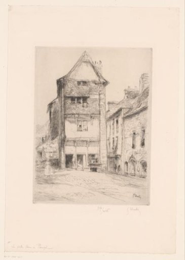 View of a square in Paimpol