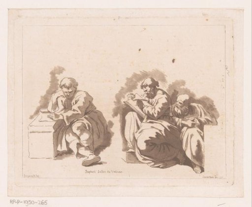 Three Writing Philosophers, Dressed in Robes