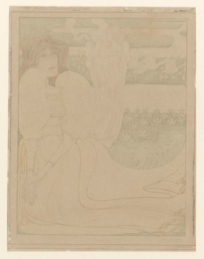 Allegorical Representation with Three Women in a Garden