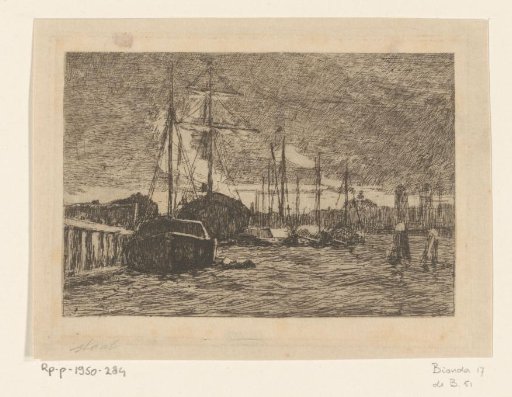 Harbour with Moored Sailing Boats