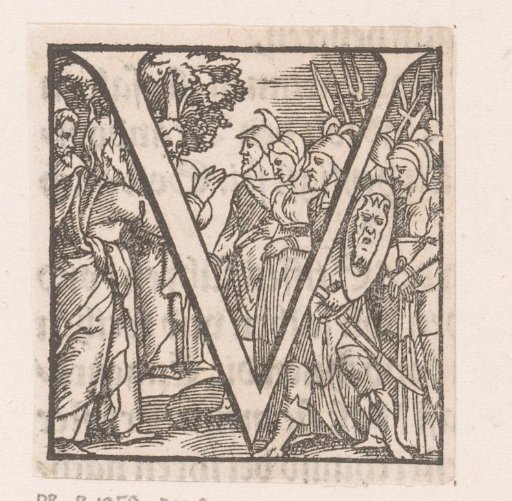 Letter V and Moses Advised by Jethro