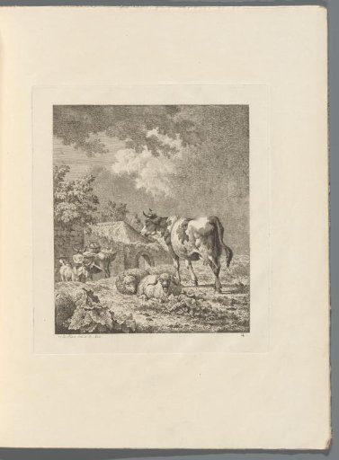 Landscape with a traveller, donkeys and cattle