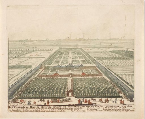 View of Huis ter Nieuburch in Rijswijk with the gardens